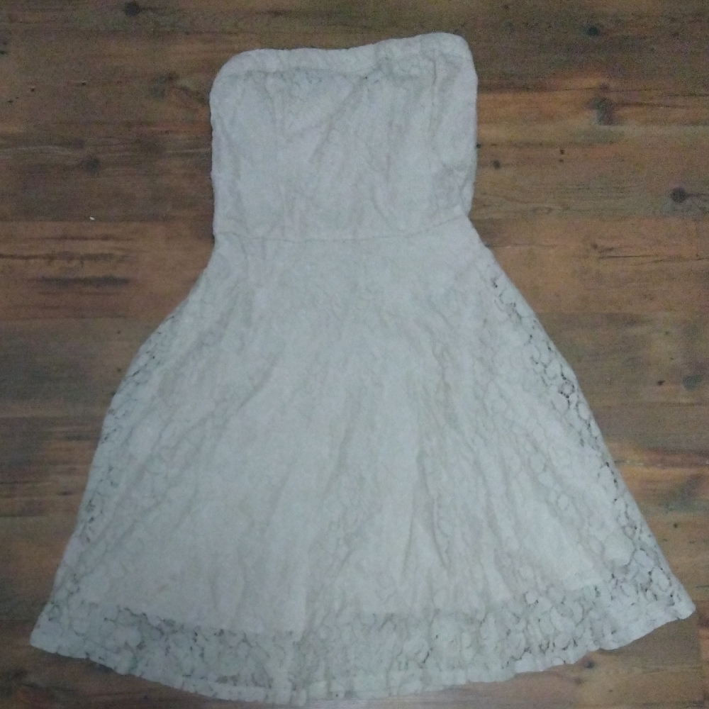 Hollister Cream Smocked Top